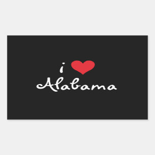 アイラブ・アラバマ 長方形シール