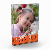 アイラブ·ユー·おばあちゃんカスタムの写真 フォトブロック (左)