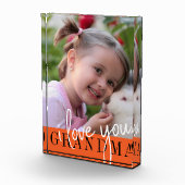 アイラブ·ユー·おばあちゃんカスタムの写真 フォトブロック (右)