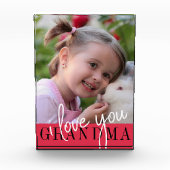 アイラブ·ユー·おばあちゃんカスタムの写真 フォトブロック (正面)