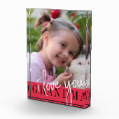 アイラブ·ユー·おばあちゃんカスタムの写真 フォトブロック (右)