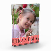 アイラブ·ユー·おばあちゃんカスタムの写真 フォトブロック (左)