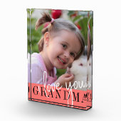 アイラブ·ユー·おばあちゃんカスタムの写真 フォトブロック (右)