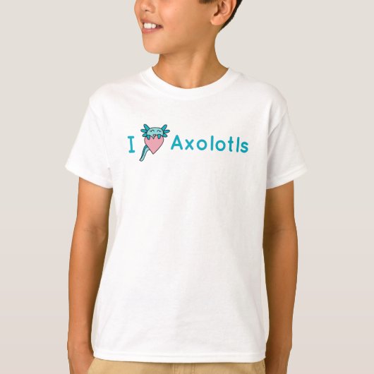 アイラブAxolotlティーシャツ Tシャツ (正面)