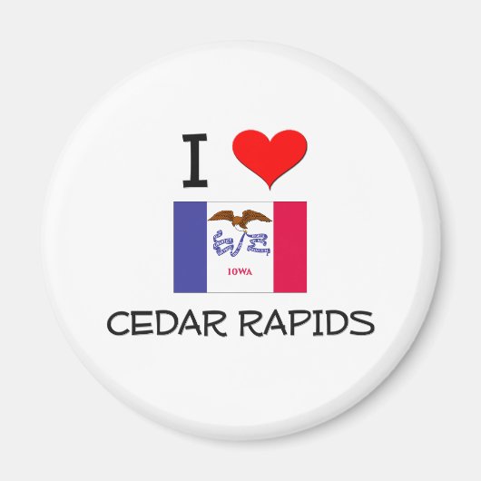 アイラブCEDAR RAPIDS Iowa マグネット (正面)