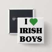 アイラブIrish Boysボタン 缶バッジ (正面&裏面)