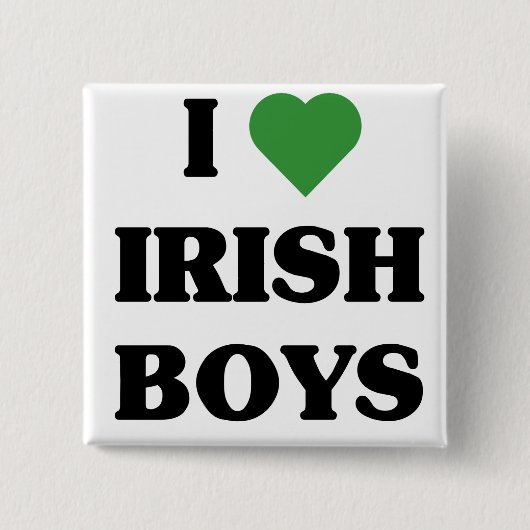 アイラブIrish Boysボタン 缶バッジ (正面)