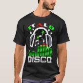 アイラブItalo Disco Black Tシャツ (正面)