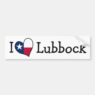 アイラブLubbockテキサス州 バンパーステッカー