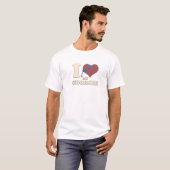 アイラブMy Chorkieハート犬のオーナー Tシャツ (正面フル)