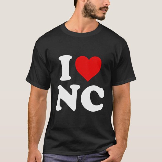 アイラブNcハートノースカロライナ Tシャツ (正面)
