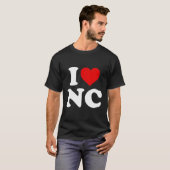 アイラブNcハートノースカロライナ Tシャツ (正面フル)