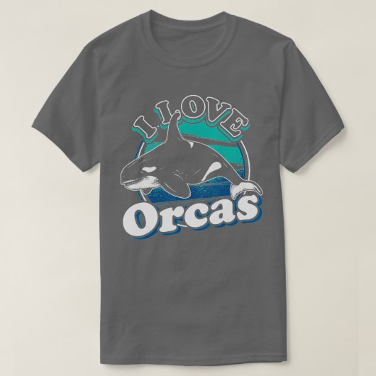 アイラブOrcas Orca Tシャツ (デザイン正面)