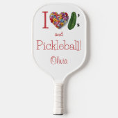 アイラブPickles & Pickleball パーソナライズされた ピックルボールラケット (裏面)