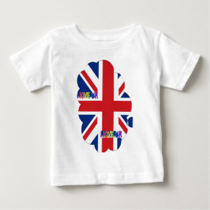 アイラブUKアートプリント ベビーTシャツ