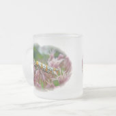 アイランサスくもの巣ウミムモスオンアイアンウィード フロストグラスマグカップ (正面左)