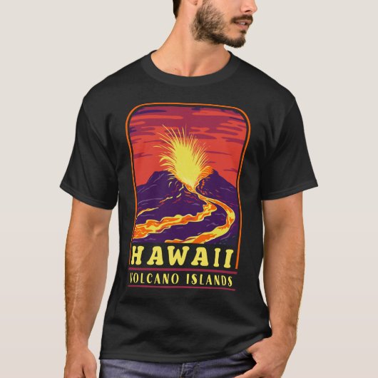 アイランズヴィンテージ土産ハワイ火山諸島 Tシャツ (正面)