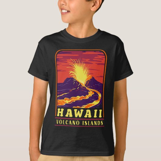 アイランズヴィンテージ土産ハワイ火山諸島 Tシャツ (正面)