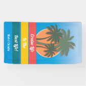 アイランドおもしろいビーチクルーズ船ドアデコール 横断幕 (横)