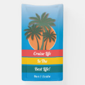 アイランドおもしろいビーチクルーズ船ドアデコール 横断幕 (縦)