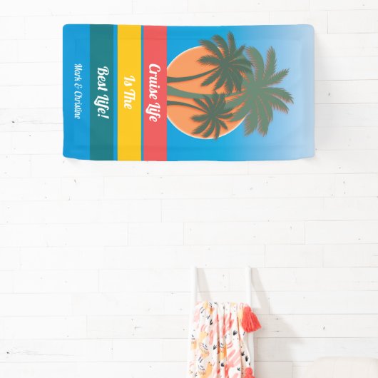 アイランドおもしろいビーチクルーズ船ドアデコール 横断幕 (インサイチュ)