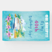 アイランドおもしろいビーチ40thバースデークルーズシップドア 横断幕 (横)