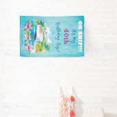 アイランドおもしろいビーチ40thバースデークルーズシップドア 横断幕 (インサイチュ)