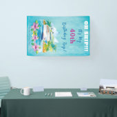 アイランドおもしろいビーチ40thバースデークルーズシップドア 横断幕 (トレードショー)