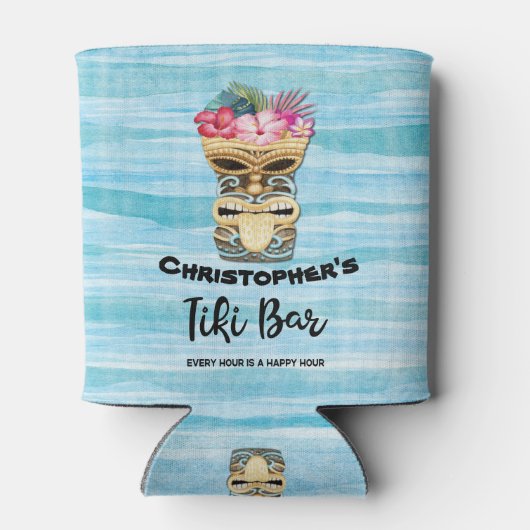 アイランドおもしろいルアウ（ハワイ式宴会）ティキモノグラム 缶クーラー (裏面)