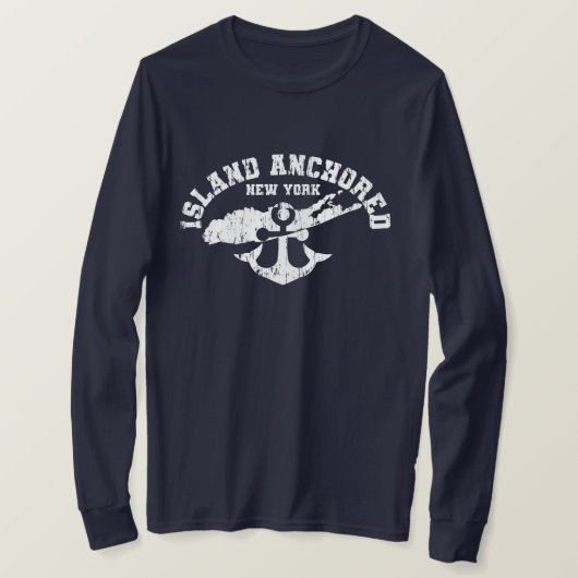 アイランドアンカー – Navy Blue Tシャツ (デザイン正面)
