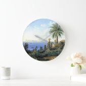 アイランドカプリイタリア海地中海のウォールクロック ラージ壁時計 (ホーム)