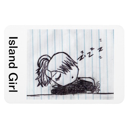 アイランドガールのマグネット マグネット (横)