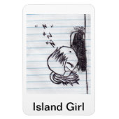 アイランドガールのマグネット マグネット (縦)