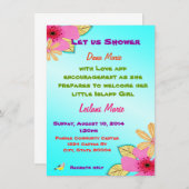 アイランドガールシャワー招待状 招待状 (正面/裏面)