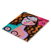 アイランドガール抽象芸術デジ絵を描タル タイル (側面)