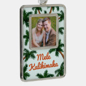 アイランドグリーティングホリデー写真 シルバープレートフレームオーナメント (右)
