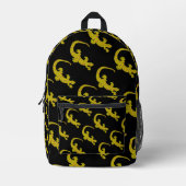 アイランドゲッコ(Blk) プリントバックパック (正面)