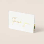 アイランドコーラル結婚フローラの写真サンキューカード 箔カード (正面)