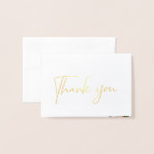 アイランドコーラル結婚フローラの写真サンキューカード 箔カード (封筒付き正面)