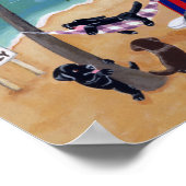 アイランドサマーバケーションラブラドールアートワーク ポスター (角)