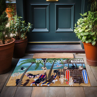 アイランドサマーバケーションラブラドール ドアマット