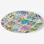 アイランドサマービーチバケーションフローラビーチサンダル ペーパープレート (アングル)