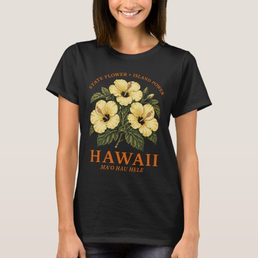 アイランドサンシャインハワイアンハイビスカス Tシャツ (正面)