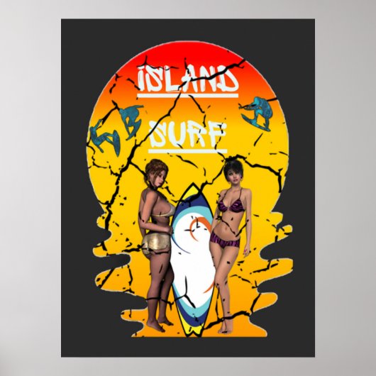 アイランドサーフサーフィン ポスター (正面)