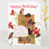 アイランドスイートピーフラワーズバミューダフローラ誕生日 カード (黄色い花)