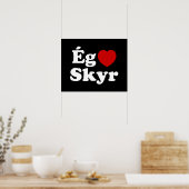 アイランドスカイール大好き [Ég Elska Skyr] アイスランド ポスター (キッチン)