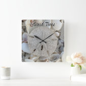 アイランドタイムサンドドルビーチ スクエア壁時計 (ホーム)