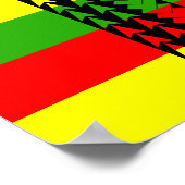 アイランドトライバルカナカマオリ国旗 ポスター (角)