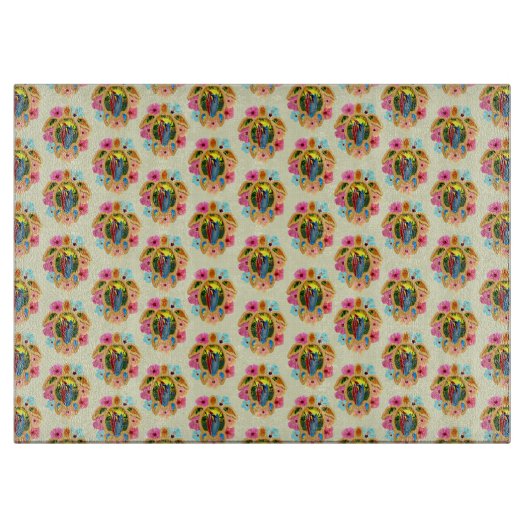 アイランドトロピカルウミガメフローラ カッティングボード (正面)