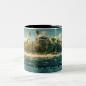 アイランドドリームズザフレンズカリブのコレクション ツートーンマグカップ (中央)